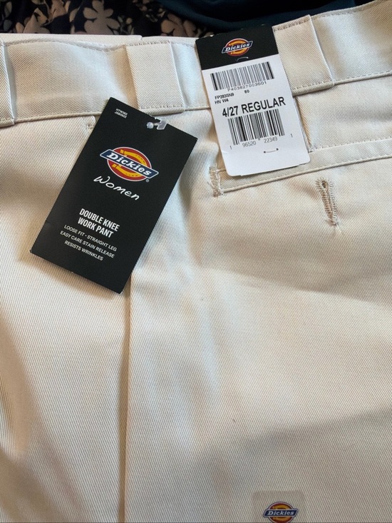 Dickies Denim - Dickies Women's Double Knee Work Pants - Cream/Tan
